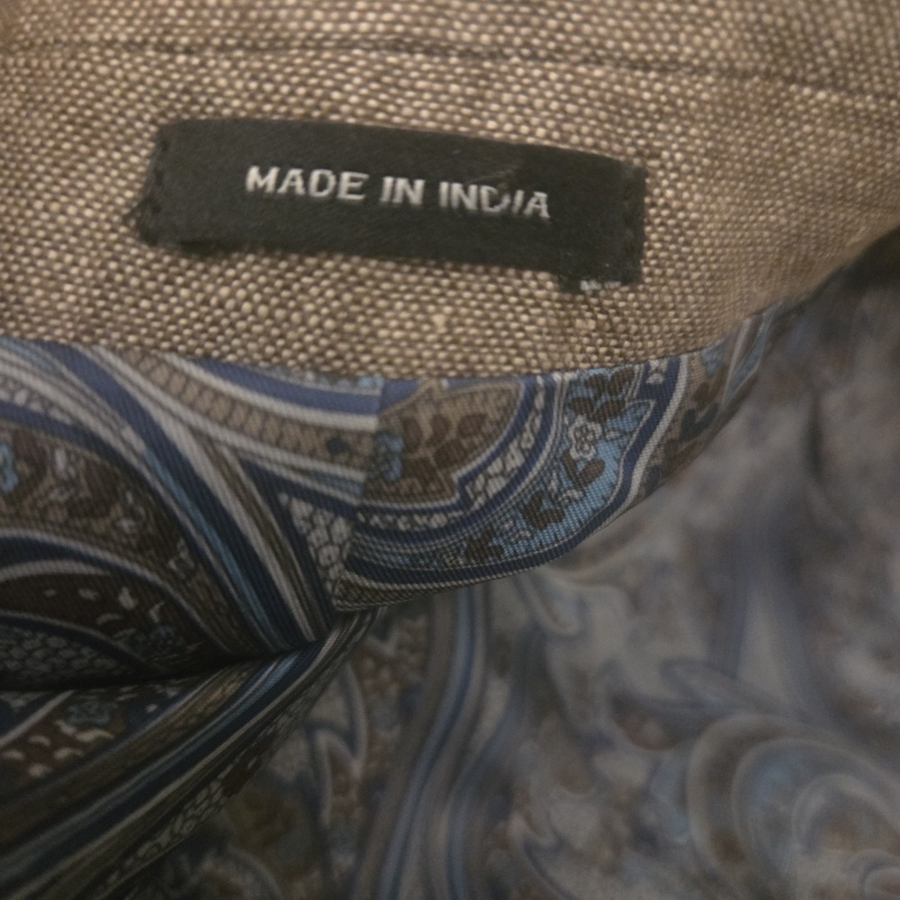 Joseph‎ Abboud Joe 44R Custom Linen Blazer Tan Sport Coat Double Vent 48 Chest - Picture 3 of 11